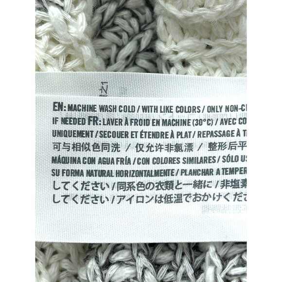 New Hollister Women Oversized Crewneck Sweater Size L Short White Striped 1126U - Picture 12 of 12